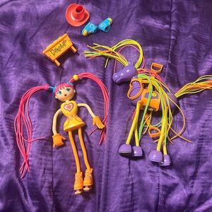 TOY. Betty Spaghetti and her horse, Dakota.